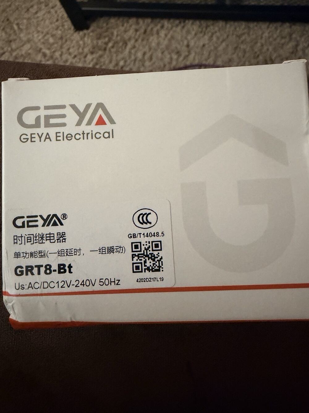 GEYA GRT8-Bt Off Delay Time Relay 12V-240V AC/DC DIN Rail New⁠-2 pack